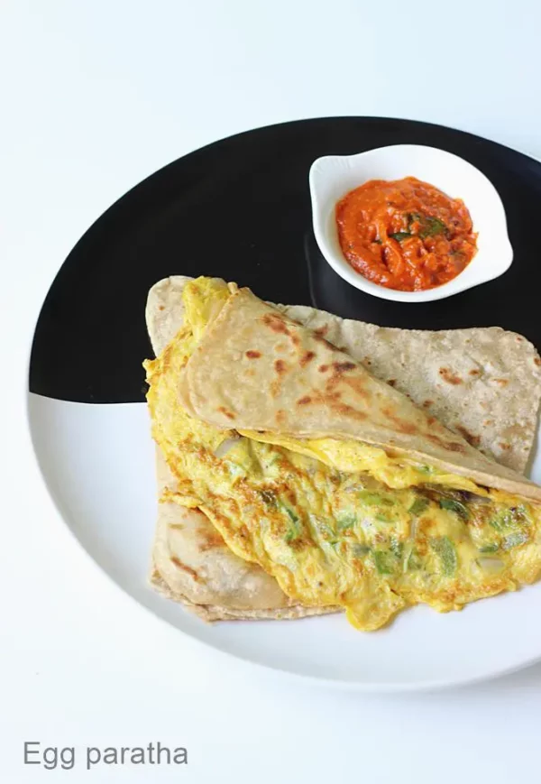 DOUBLE OMELETTE DESI PRATHA WRAP